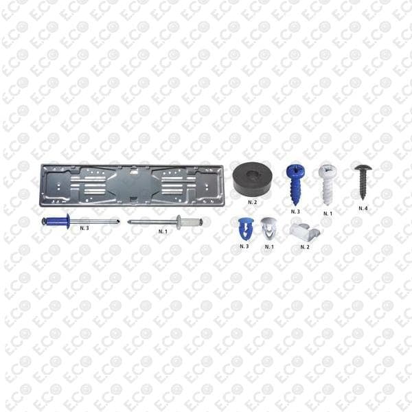 KIT TARGA POSTERIORE + FISSAGGI