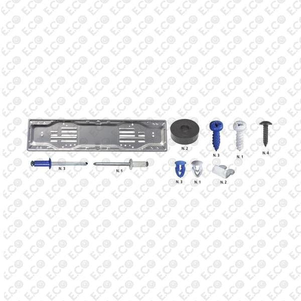 KIT TARGA POSTERIORE + FISSAGGI