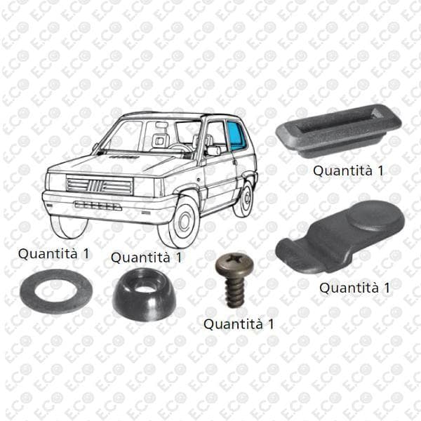 Kit rip. Violetto posteriore Fiat Panda restyling 