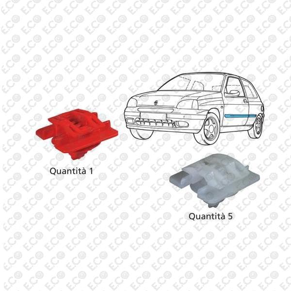 Kit modanatura laterale Renault Clio 2° serie