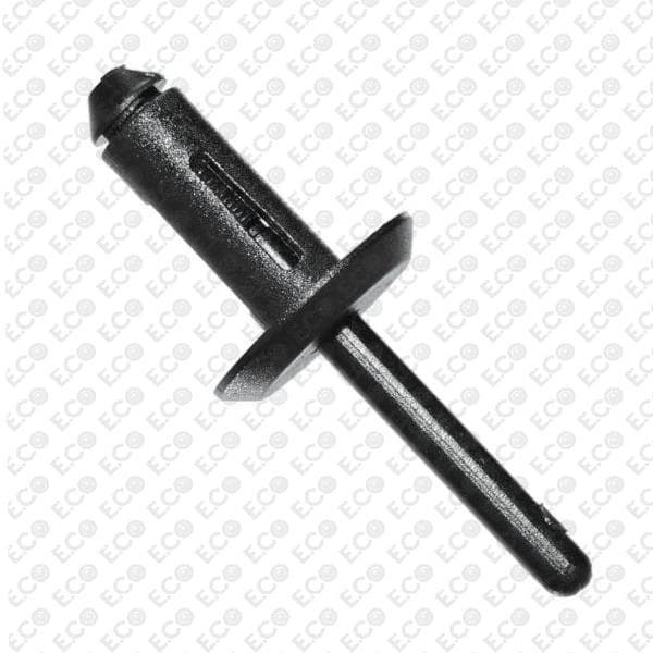 Rivetto in plastica nero Ø 7,0 x 17